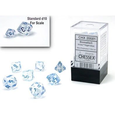 Chessex- 7pc Mini Polyhedral: Borealis