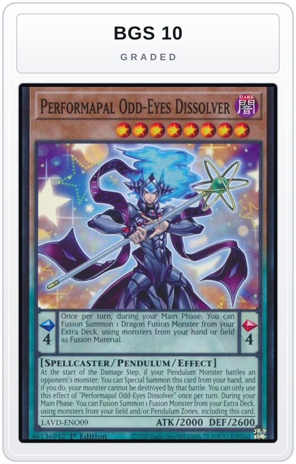 Graded - Performapal Odd-Eyes Dissolver — BGS 10 graded overlay