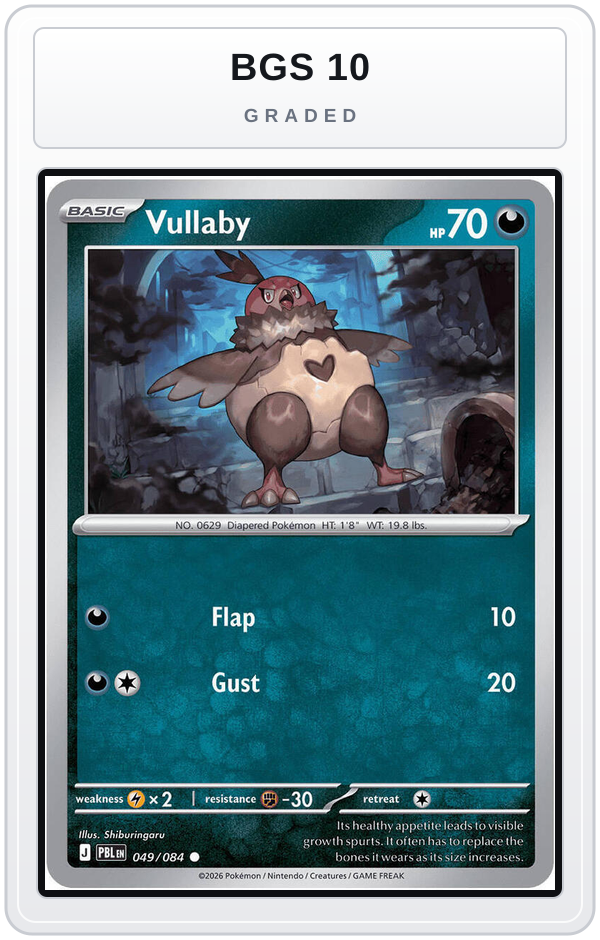 Graded - Vullaby — BGS 10 graded overlay