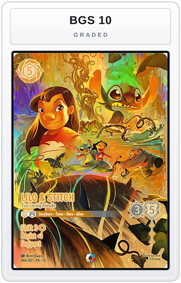 Graded - Lilo & Stitch - Fun-Loving Friends (Iconic) — BGS 10 graded overlay