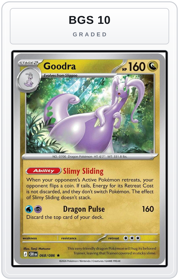 Graded - Goodra — BGS 10 graded overlay