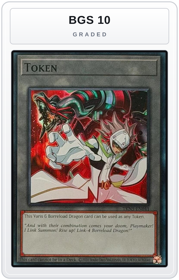 Graded - Token: Varis & Borreload Dragon — BGS 10 graded overlay