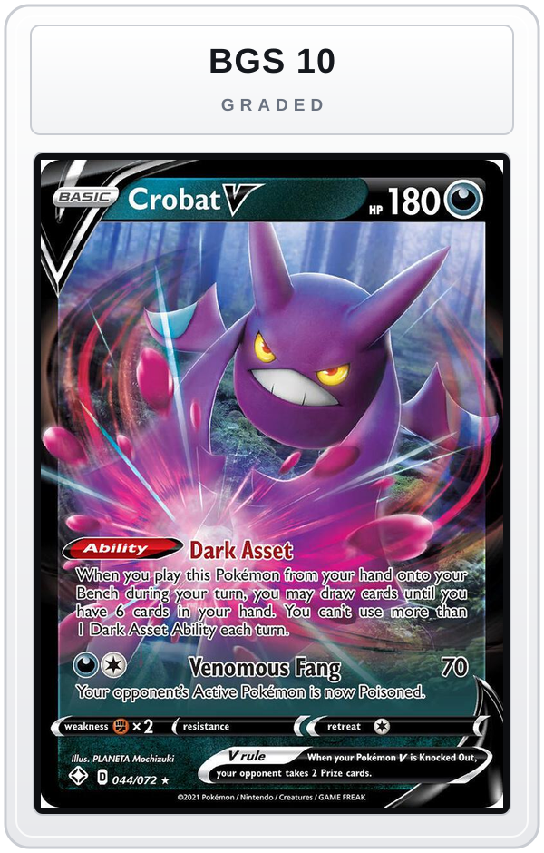 Graded - Crobat V — BGS 10 graded overlay