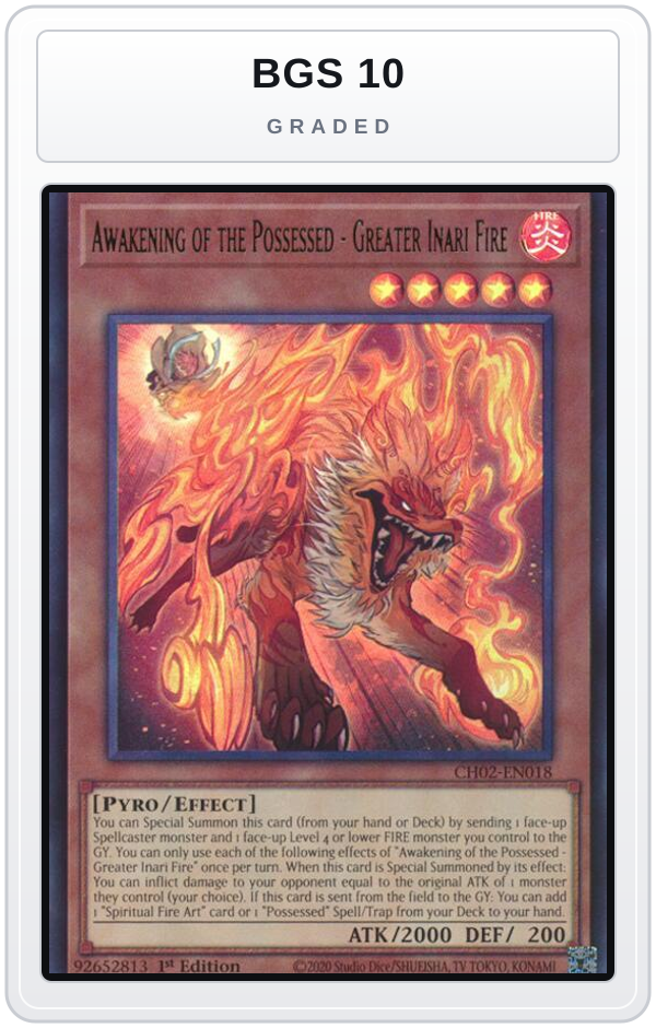 Graded - Awakening of the Possessed - Greater Inari Fire — BGS 10 graded overlay