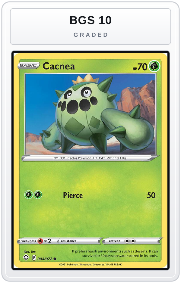 Graded - Cacnea — BGS 10 graded overlay
