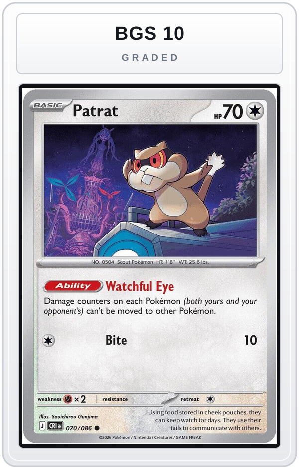 Graded - Patrat — BGS 10 graded overlay