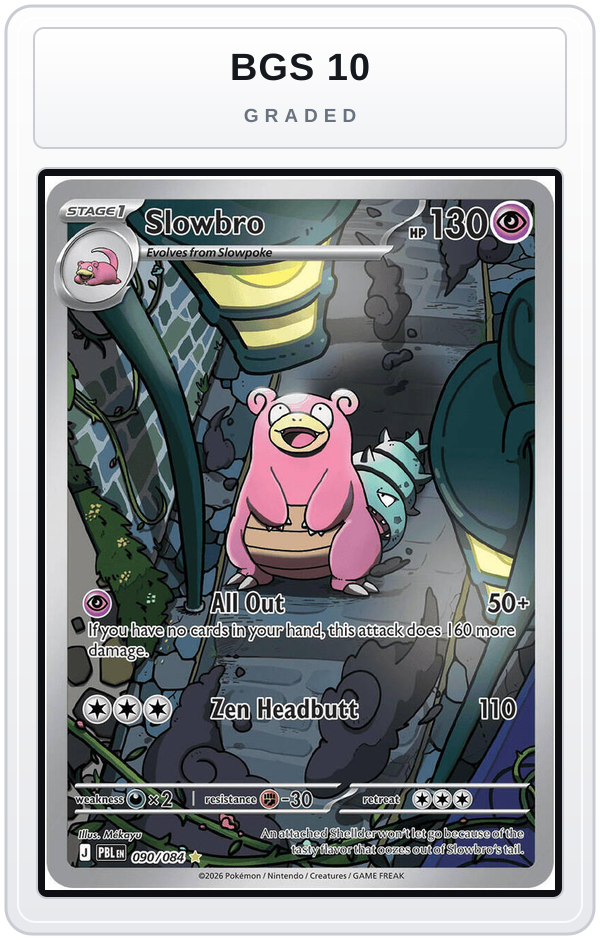 Graded - Slowbro - 090/084 — BGS 10 graded overlay