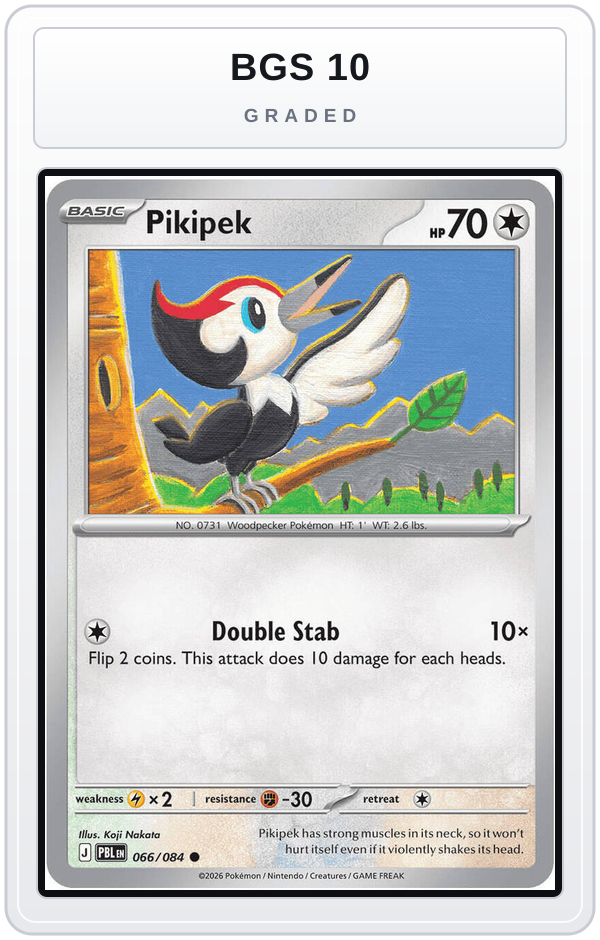 Graded - Pikipek — BGS 10 graded overlay