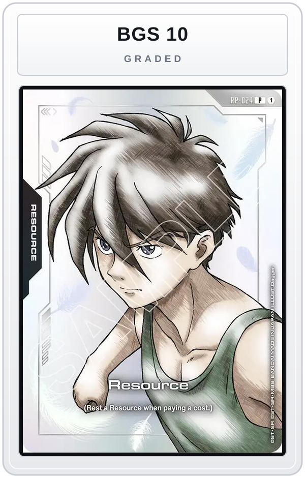 Graded - Resource (RP-024) (Mobile Suit Gundam Wing) — BGS 10 graded overlay
