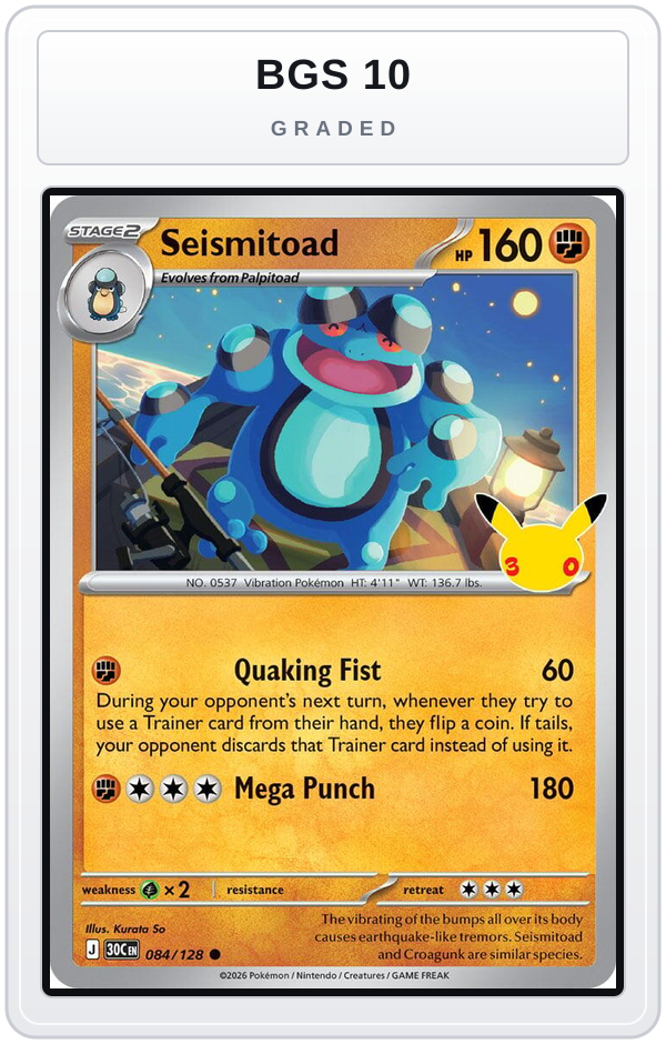 Graded - Seismitoad — BGS 10 graded overlay