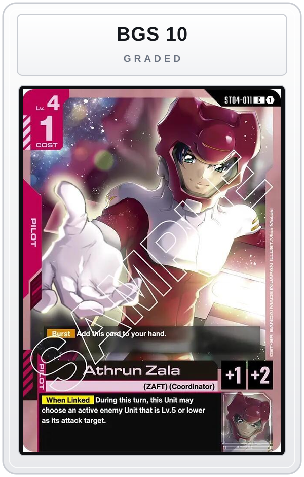 Graded - Athrun Zala — BGS 10 graded overlay