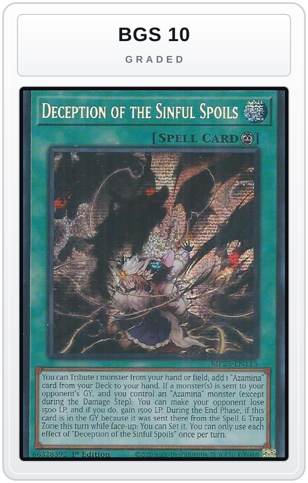 Graded - Deception of the Sinful Spoils — BGS 10 graded overlay