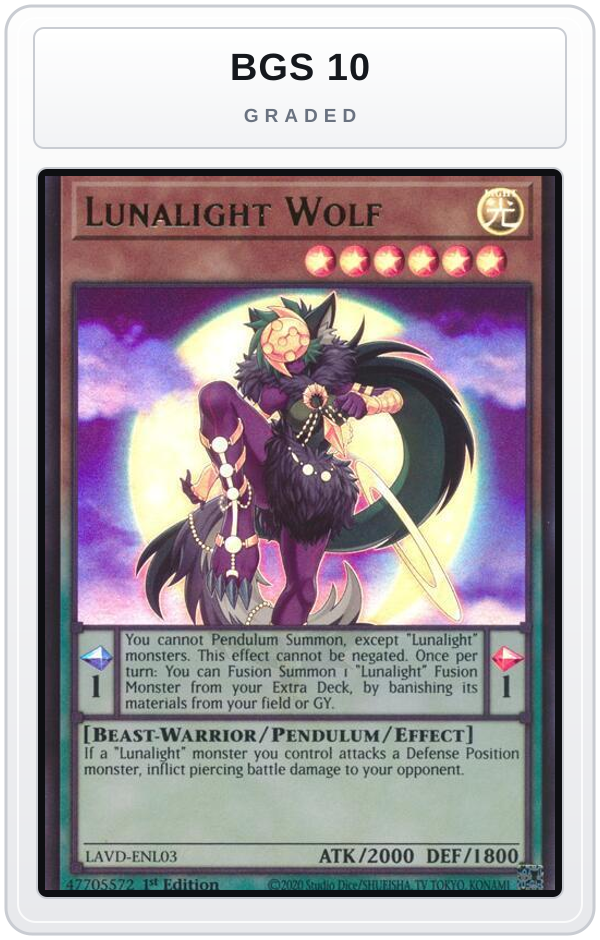Graded - Lunalight Wolf — BGS 10 graded overlay
