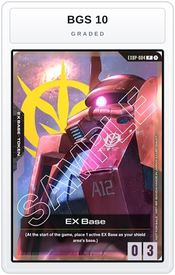 Graded - EX Base (EXBP-004) (Mobile Suit Gundam) — BGS 10 graded overlay
