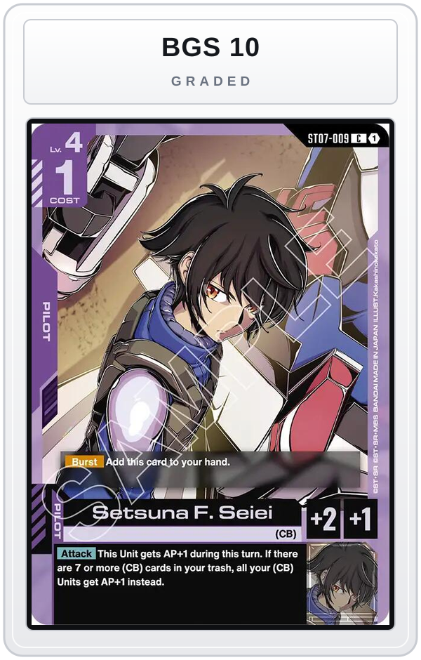 Graded - Setsuna F. Seiei — BGS 10 graded overlay