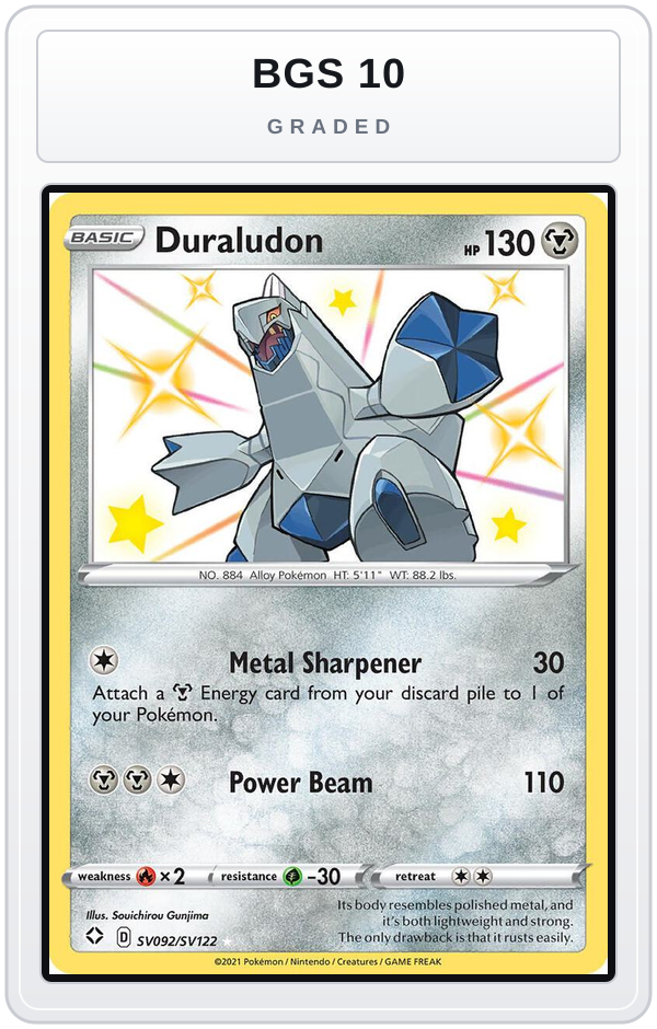 Graded - Duraludon — BGS 10 graded overlay