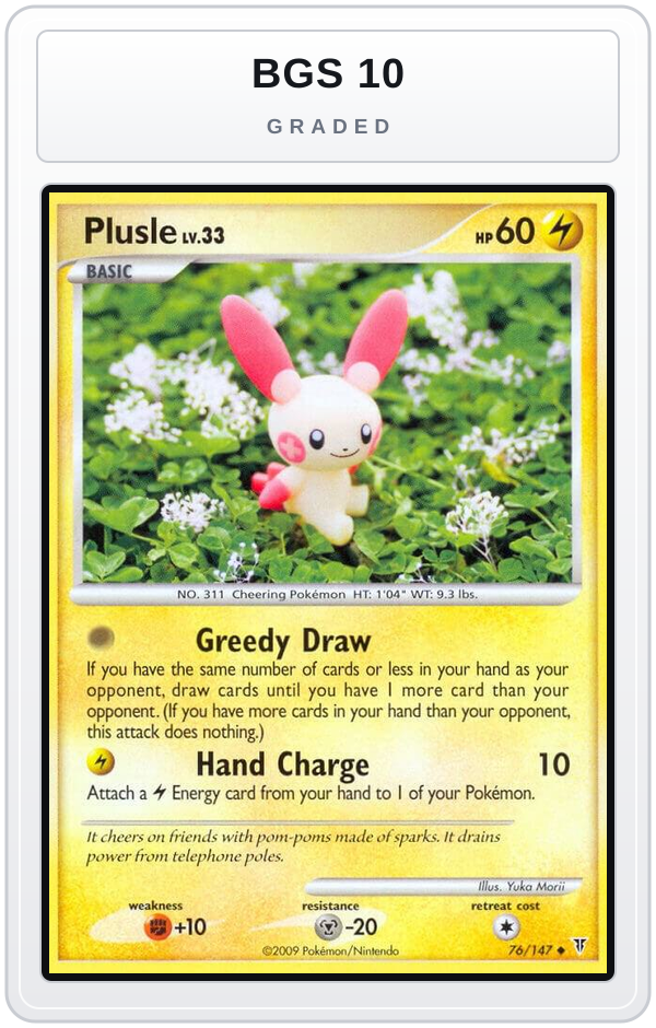 Graded - Plusle — BGS 10 graded overlay