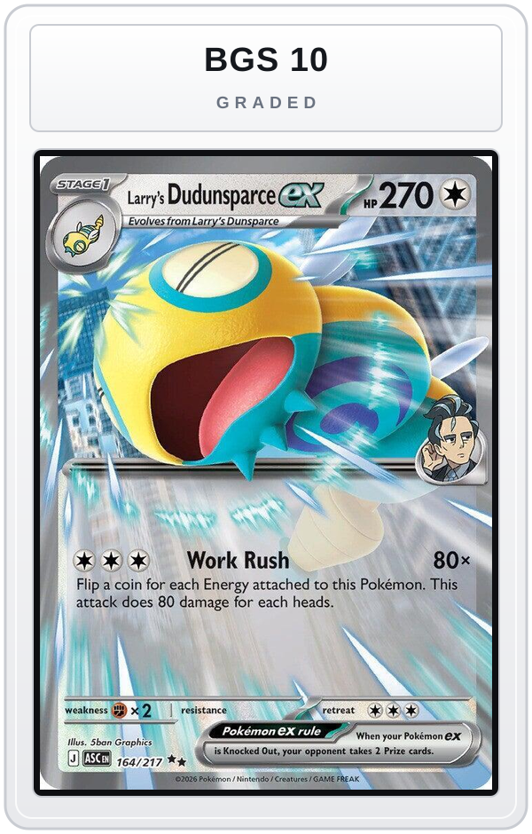 Graded - Larry's Dudunsparce ex — BGS 10 graded overlay