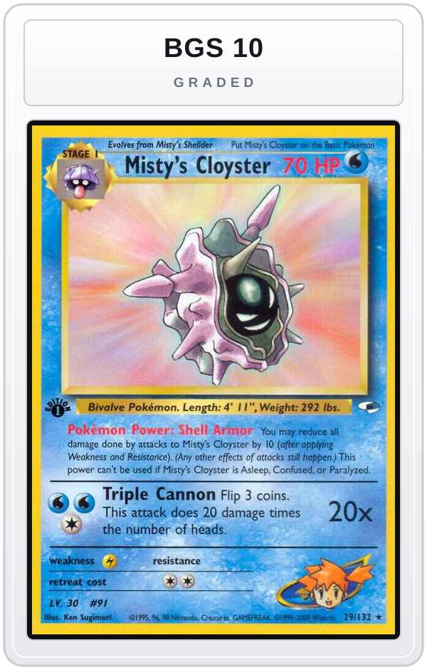 Graded - Misty's Cloyster — BGS 10 graded overlay