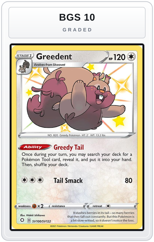 Graded - Greedent — BGS 10 graded overlay