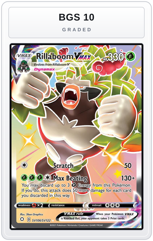 Graded - Rillaboom VMAX — BGS 10 graded overlay