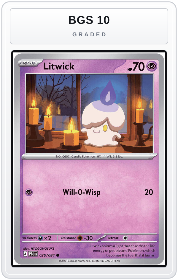 Graded - Litwick — BGS 10 graded overlay