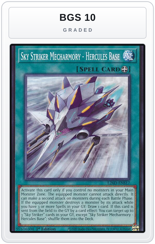 Graded - Sky Striker Mecharmory - Hercules Base — BGS 10 graded overlay