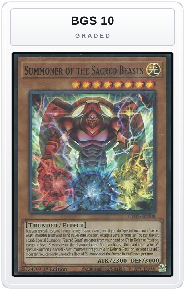 Graded - Summoner of the Sacred Beasts — BGS 10 graded overlay