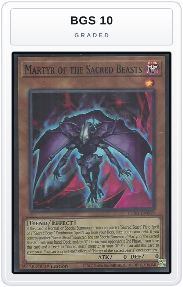 Graded - Martyr of the Sacred Beasts — BGS 10 graded overlay