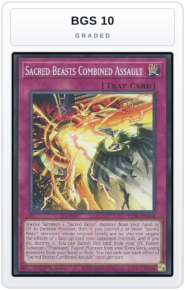 Graded - Sacred Beasts Combined Assault — BGS 10 graded overlay