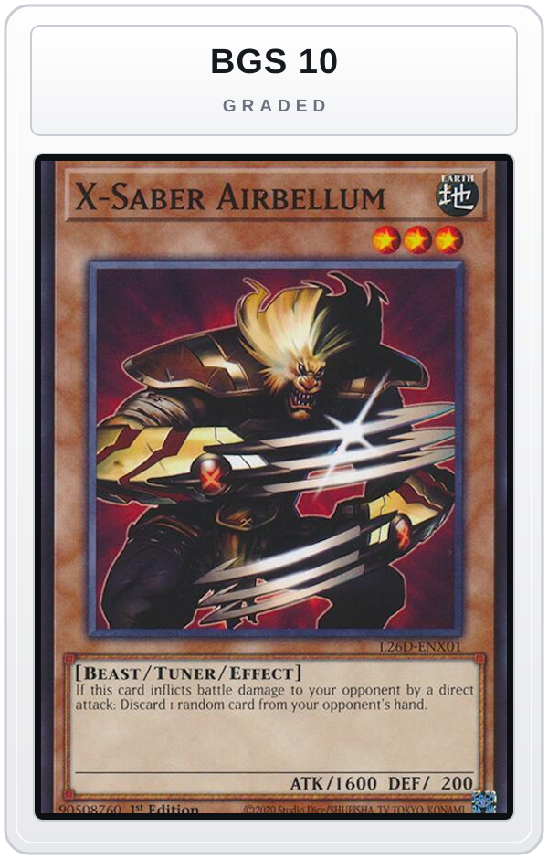 Graded - X-Saber Airbellum — BGS 10 graded overlay