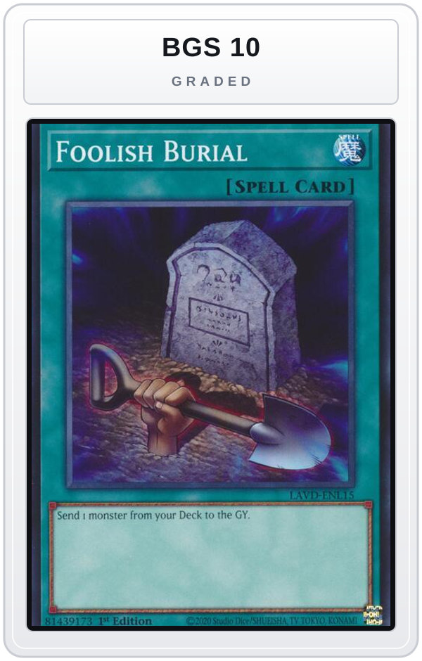 Graded - Foolish Burial — BGS 10 graded overlay