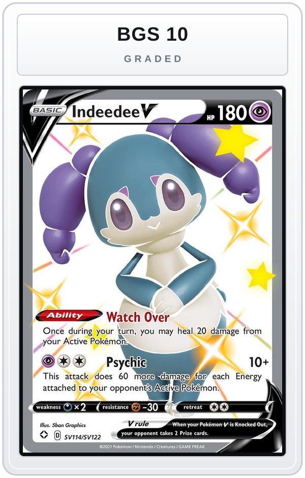 Graded - Indeedee V — BGS 10 graded overlay