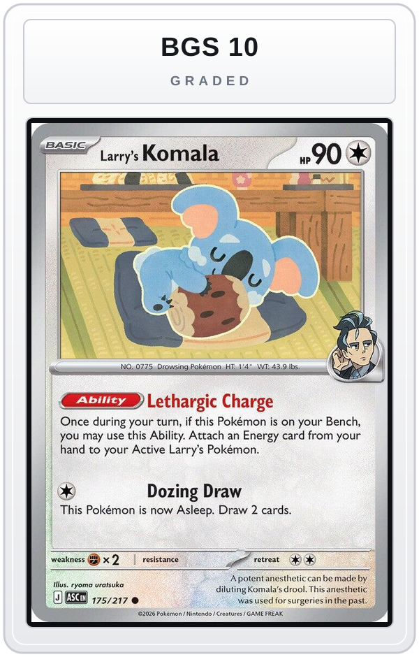 Graded - Larry's Komala — BGS 10 graded overlay