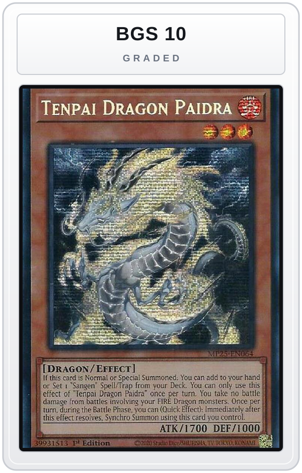 Graded - Tenpai Dragon Paidra — BGS 10 graded overlay