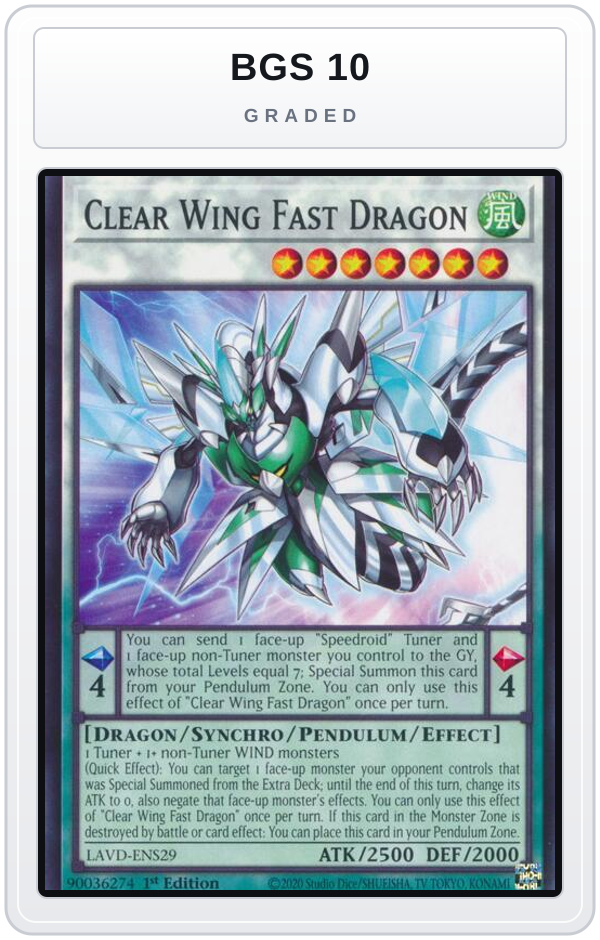 Graded - Clear Wing Fast Dragon — BGS 10 graded overlay