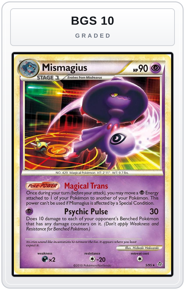 Graded - Mismagius — BGS 10 graded overlay