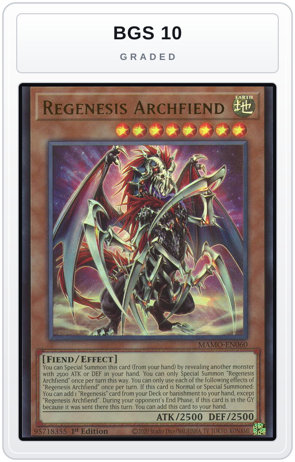 Graded - Regenesis Archfiend — BGS 10 graded overlay