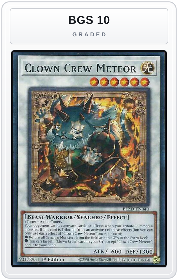 Graded - Clown Crew Meteor — BGS 10 graded overlay