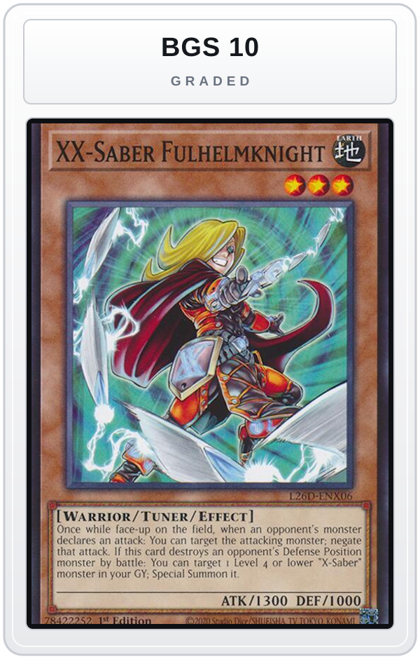 Graded - XX-Saber Fulhelmknight — BGS 10 graded overlay
