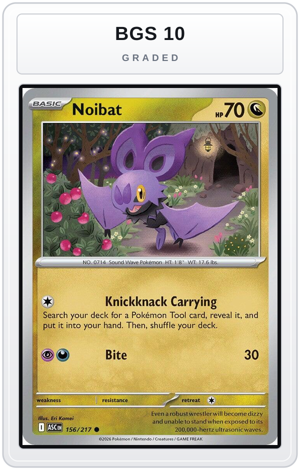 Graded - Noibat — BGS 10 graded overlay