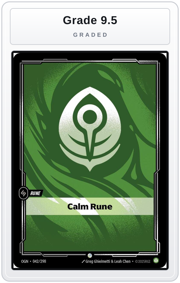 Graded - Calm Rune — Grade 9.5 graded overlay