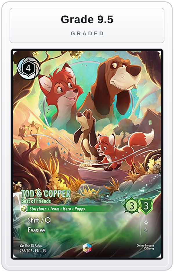 Graded - Tod & Copper - Best of Friends (Enchanted) — Grade 9.5 graded overlay