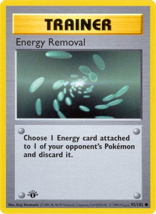 Energy Removal 092/102  - Unlimited Base Set Shadowless - Common