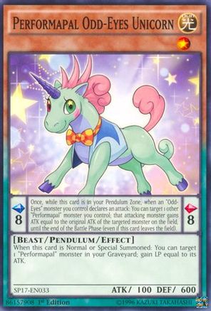 Performapal Odd-Eyes Unicorn [SP17-EN033] Starfoil Rare