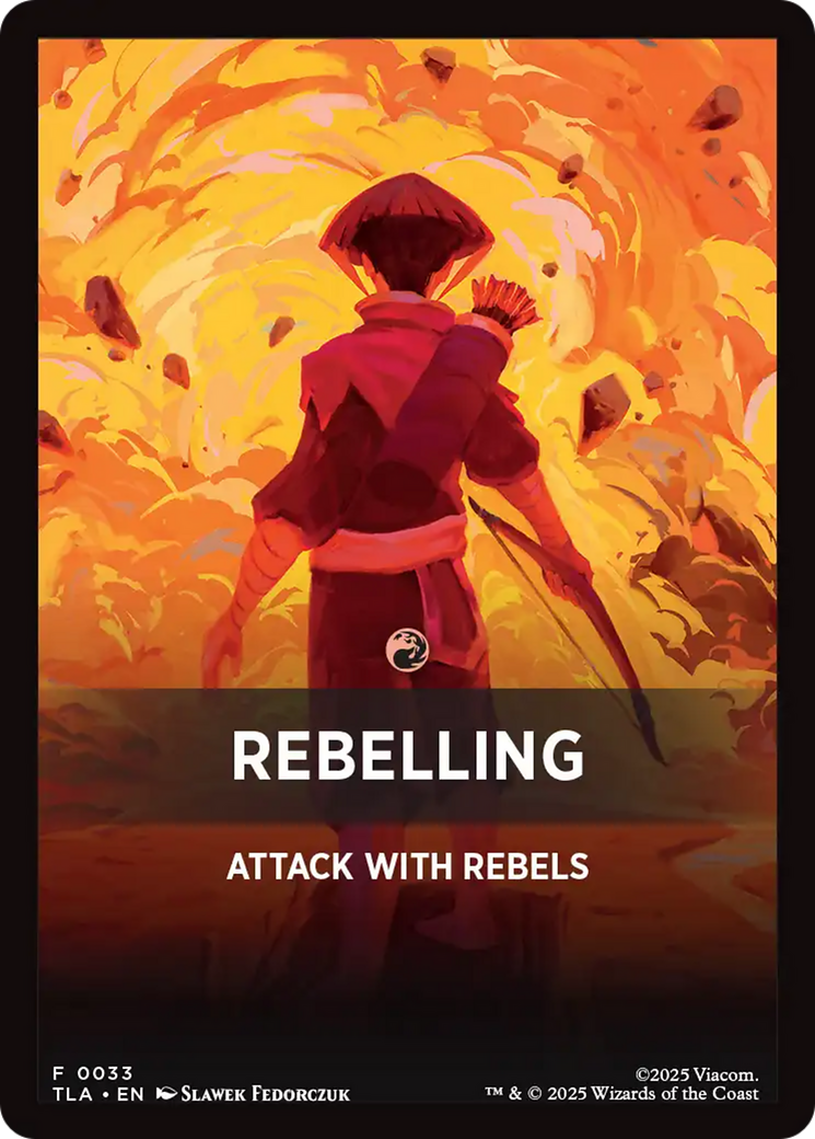 Rebelling Theme Card [Avatar: The Last Airbender Tokens]
