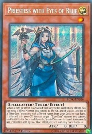 Priestess with Eyes of Blue [LCKC-EN016] Secret Rare