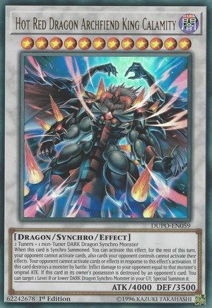 Hot Red Dragon Archfiend King Calamity [DUPO-EN059] Ultra Rare