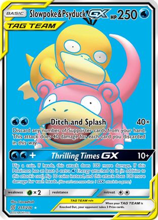 Slowpoke & Psyduck GX (217/236) [Sun & Moon: Unified Minds]