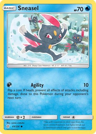 Sneasel (43/236) [Sun & Moon: Cosmic Eclipse]